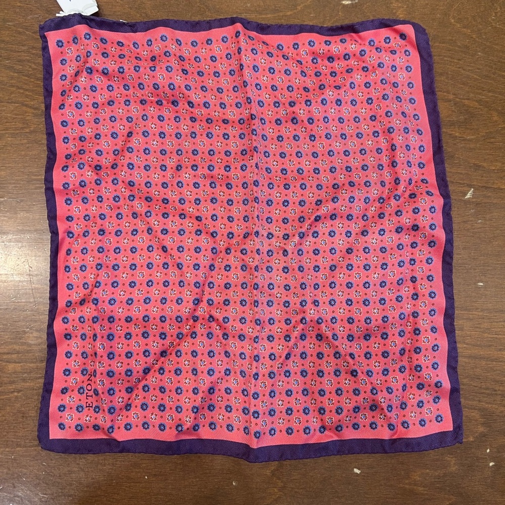 Eton Pink and Purple Pocket Square